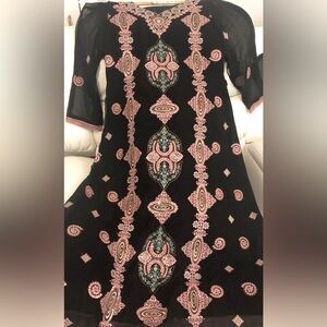 Pakistani Two pieces Embroidered A line shirt and dupatta dress.Size small.